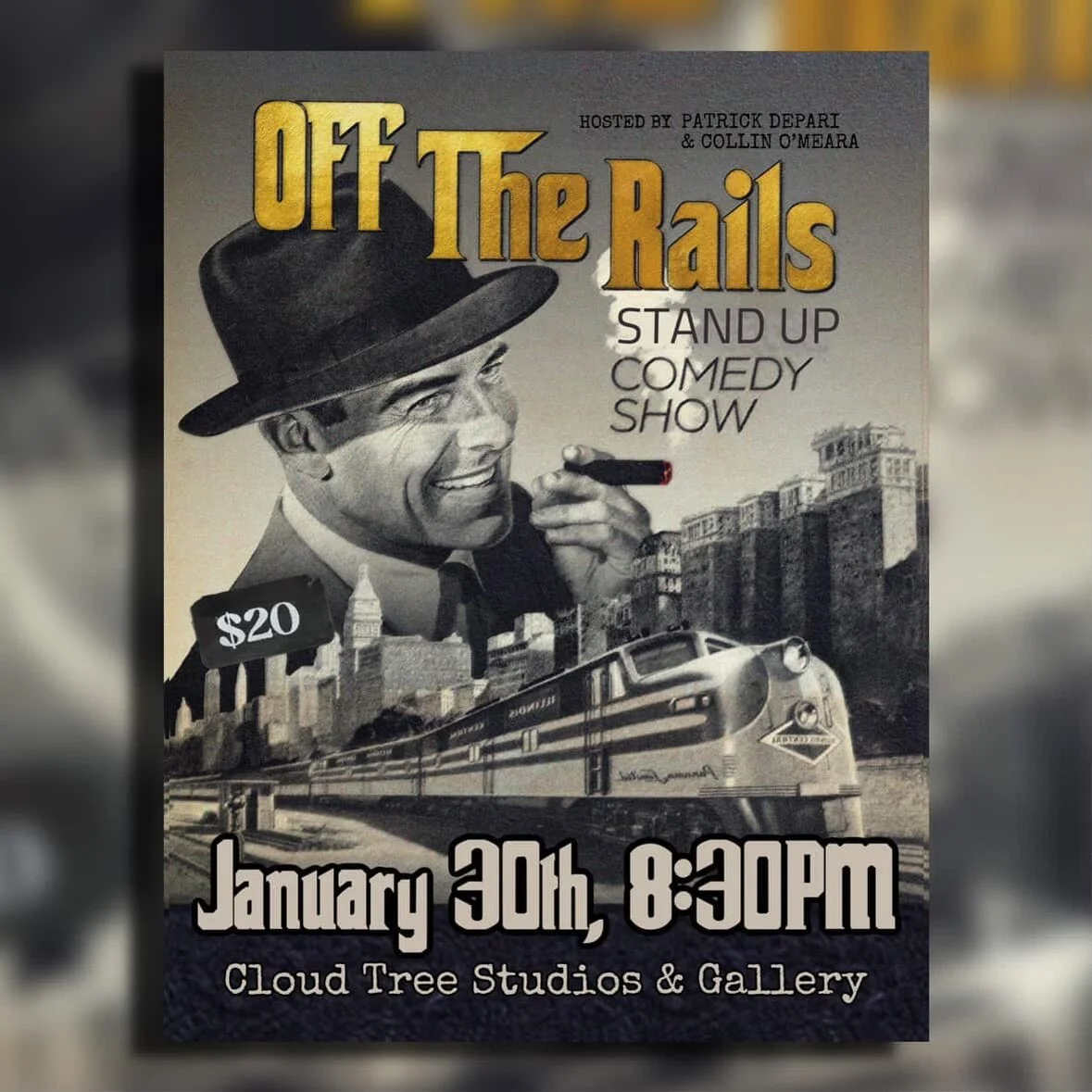 Introducing Off The Rails &mdash; a brand-new weekly stand-up comedy series.

Kicking off Friday, January 30th, Off The Rails offers a premier stand-up experience with top-tier comedians from across the country. Our performers have appeared on Netfli