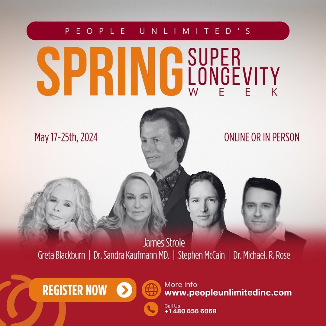 Is immortality your inheritance? 
Join the most engaging super longevity and immortality event. 

👥 You&rsquo;ll be able to connect with a community of people passionate about living. 

🧠 Learn cutting edge, evidence based age reversal science and 