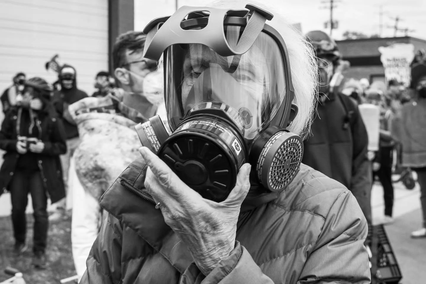 Part two of a three to four part photo series from November 1st outside the Broadview ICE facility during a Halloween costume protest.

The day began with people doing the &ldquo;Jericho walk&rdquo; at the crosswalk, exercising their right to occupy 