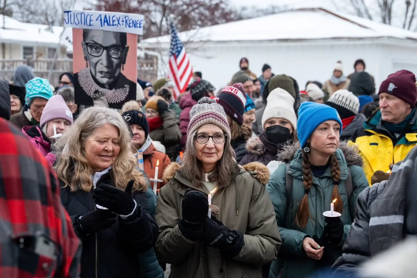 This evening, people gathered at a memorial site outside the VA in Minnesota where Alex Pretti worked, as part of a nationwide vigil held in his honor. Among those present were several of Alex&rsquo;s coworkers, who spoke about his character, his hum