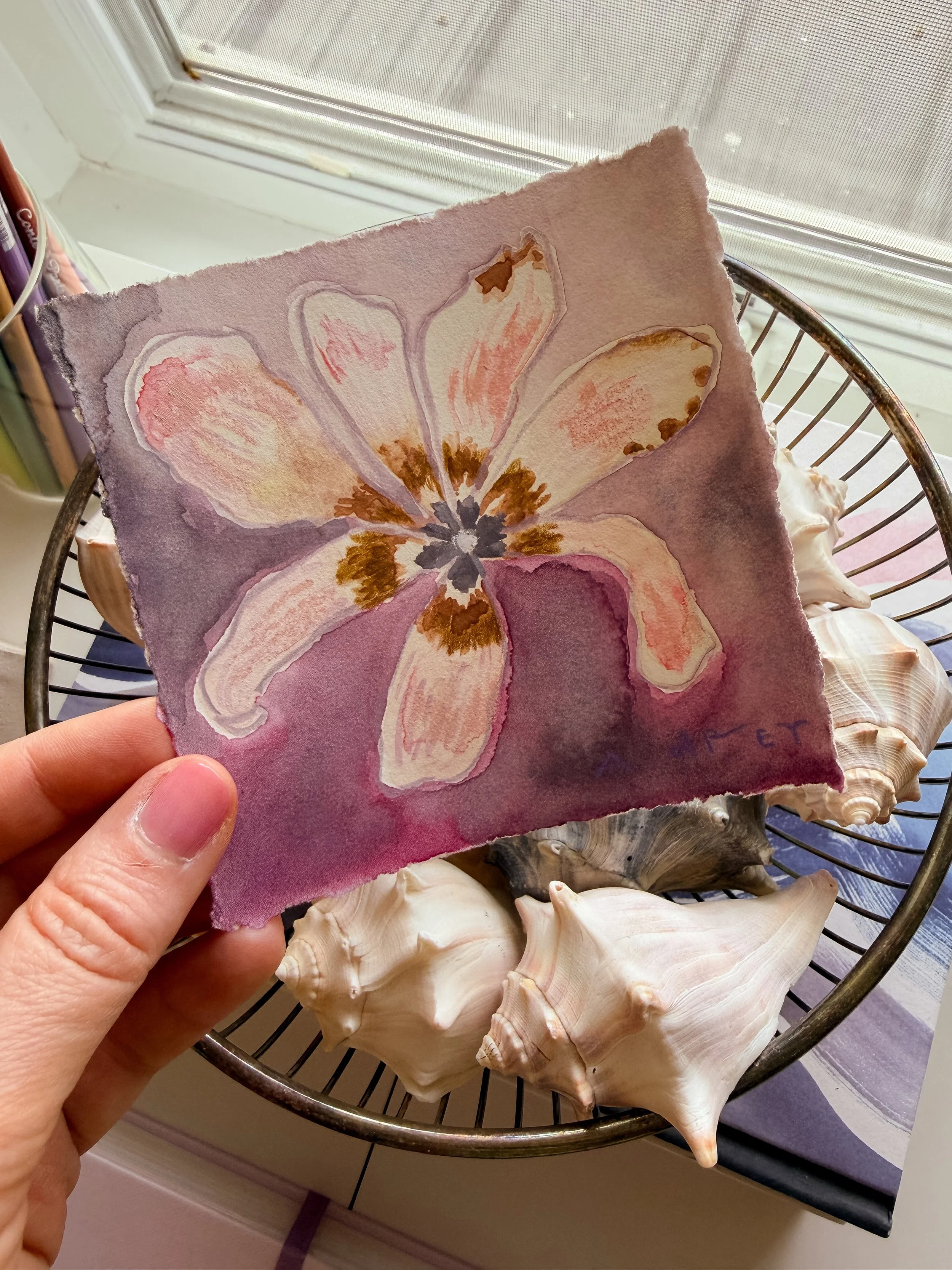 There&rsquo;s nothing more romantic than a little watercolor, seashells and a sunny afternoon. How lovely is that? 💜✨🐚

- ✿ -

Feminine | Watercolor Art | Seashells | Pastels