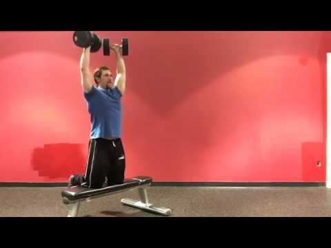 Overhead DB Press: Kneeling on Bench