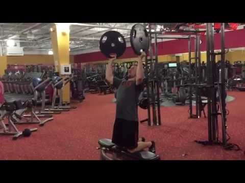 Kneeling Bottoms-Up Press (w/ Plates)