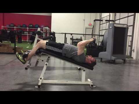 Decline Kettlebell Skull Crushers