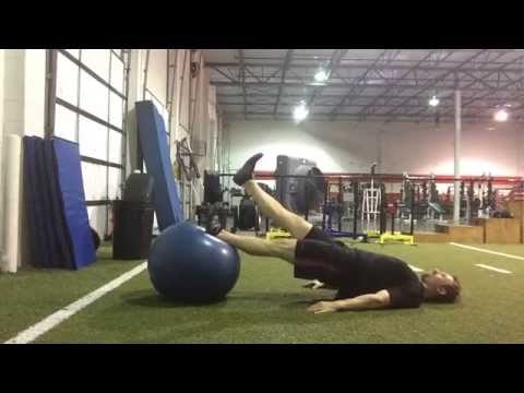 Stability Ball Single-Leg Hip Bridge