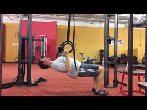 Ring Inverted Rows: Bent-Leg