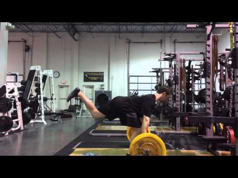 Barbell Rows: Single Leg