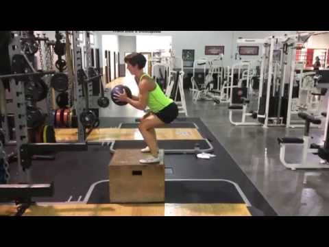 Female Figure Training: Weighted Box Jumps
