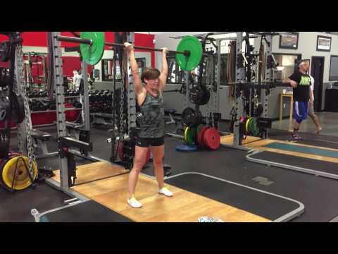 Female Figure Training: Reverse Grip Overhead Press