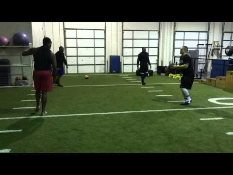 NFL Training: Single-Leg Med Ball Chest Pass