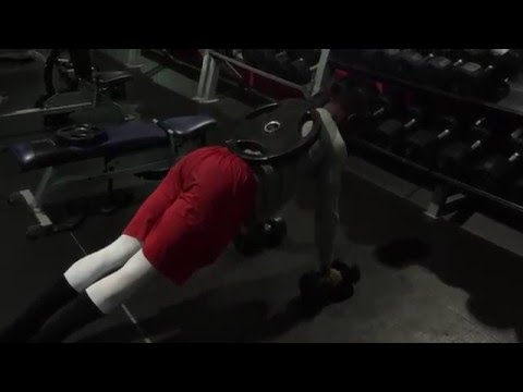 NFL Training: Weighted Pushups w/ Pause