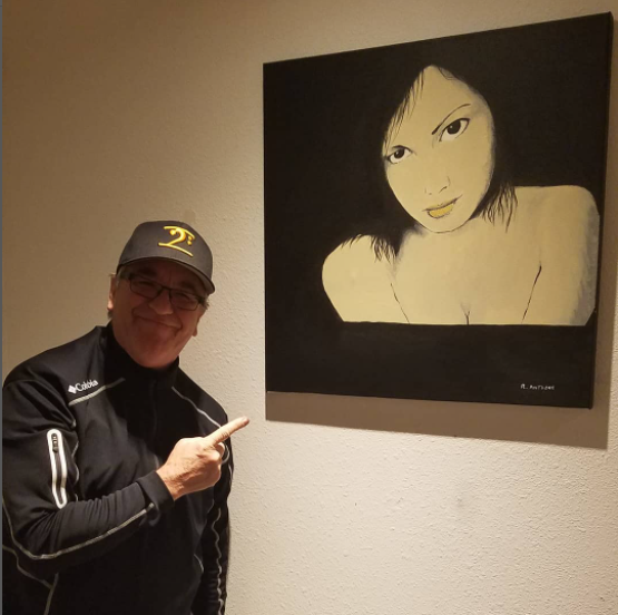  Thank you Rick for buying this painting. It's special and has a great history. "Delicate"; portrait illustration.  Dec. 29, 2014 (acrylics, 26" x 26") 