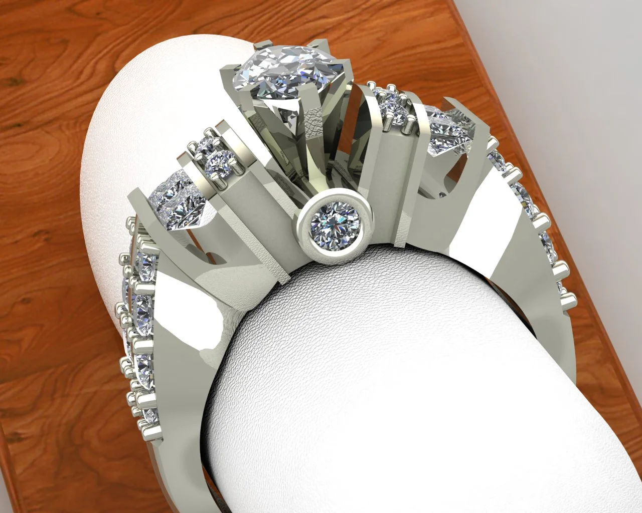 Render: 14k diamond remount