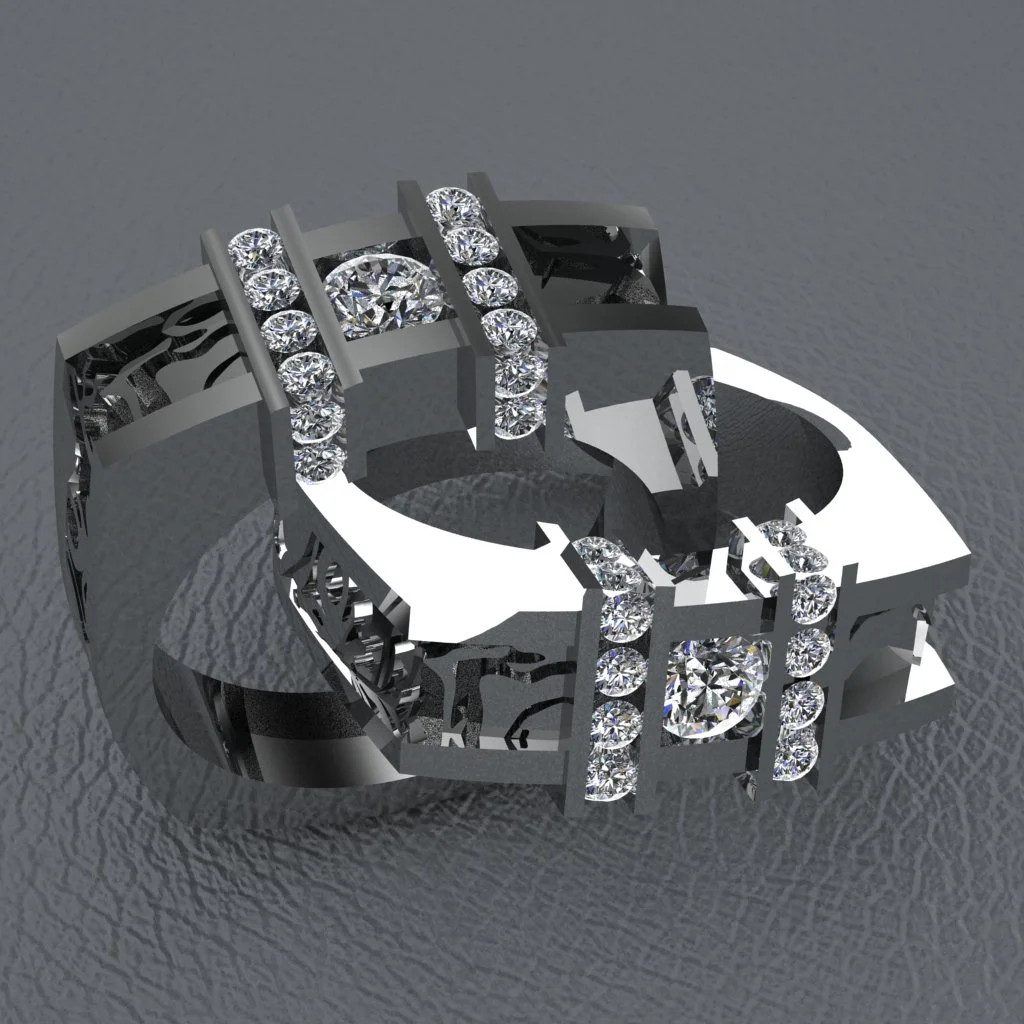 Render: gents diamond wedding ring
