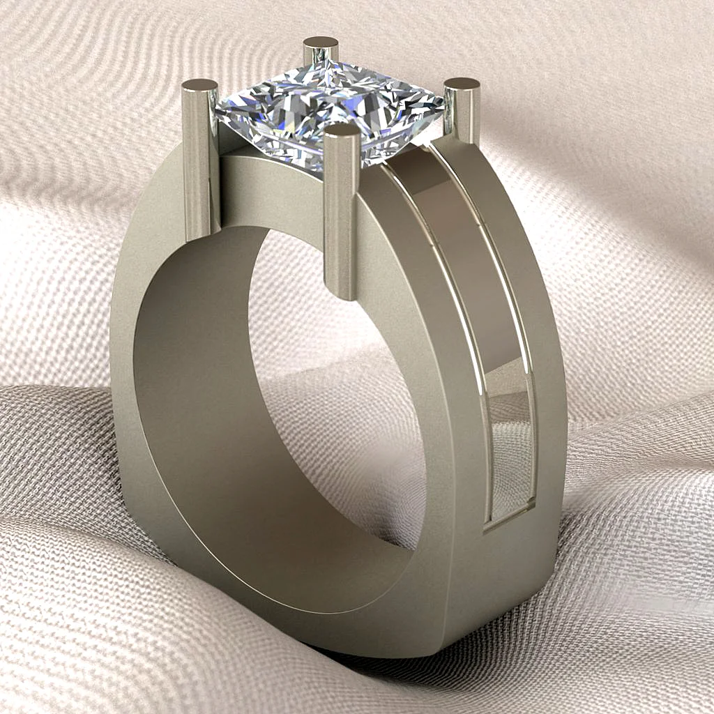 Render: 18k 3ct PC solitaire