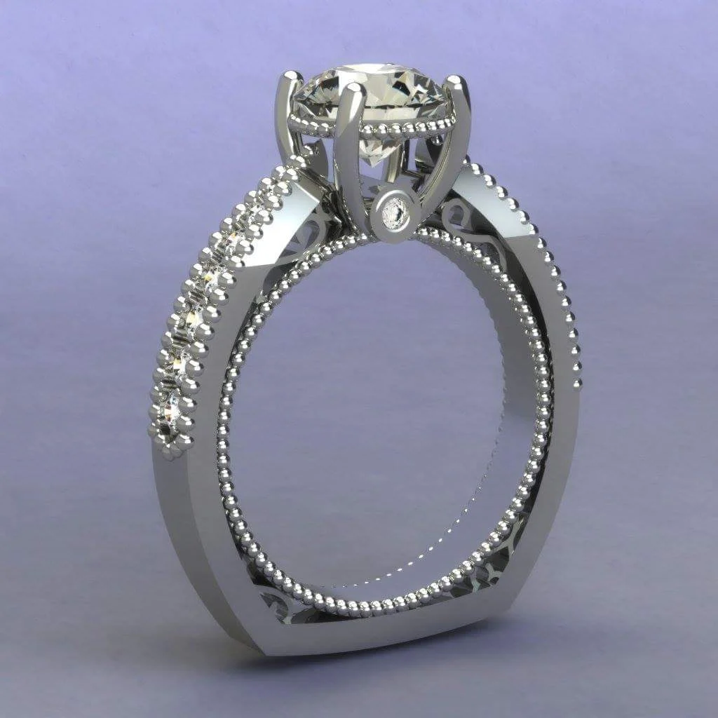 Render: 14k diamond solitaire