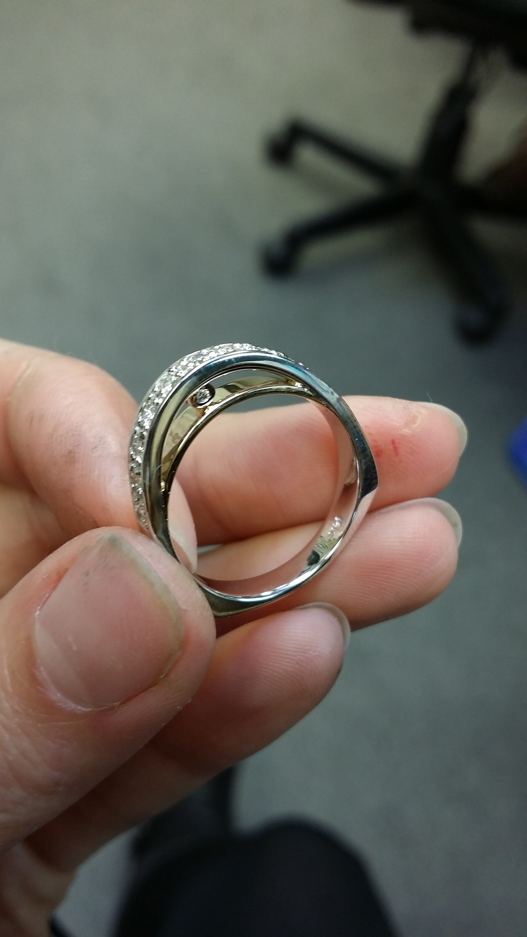 14k two tone wedding diamond wedding band