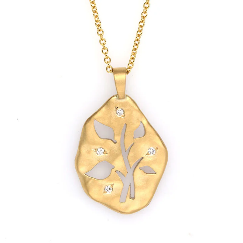 18k diamond two sided pendant
