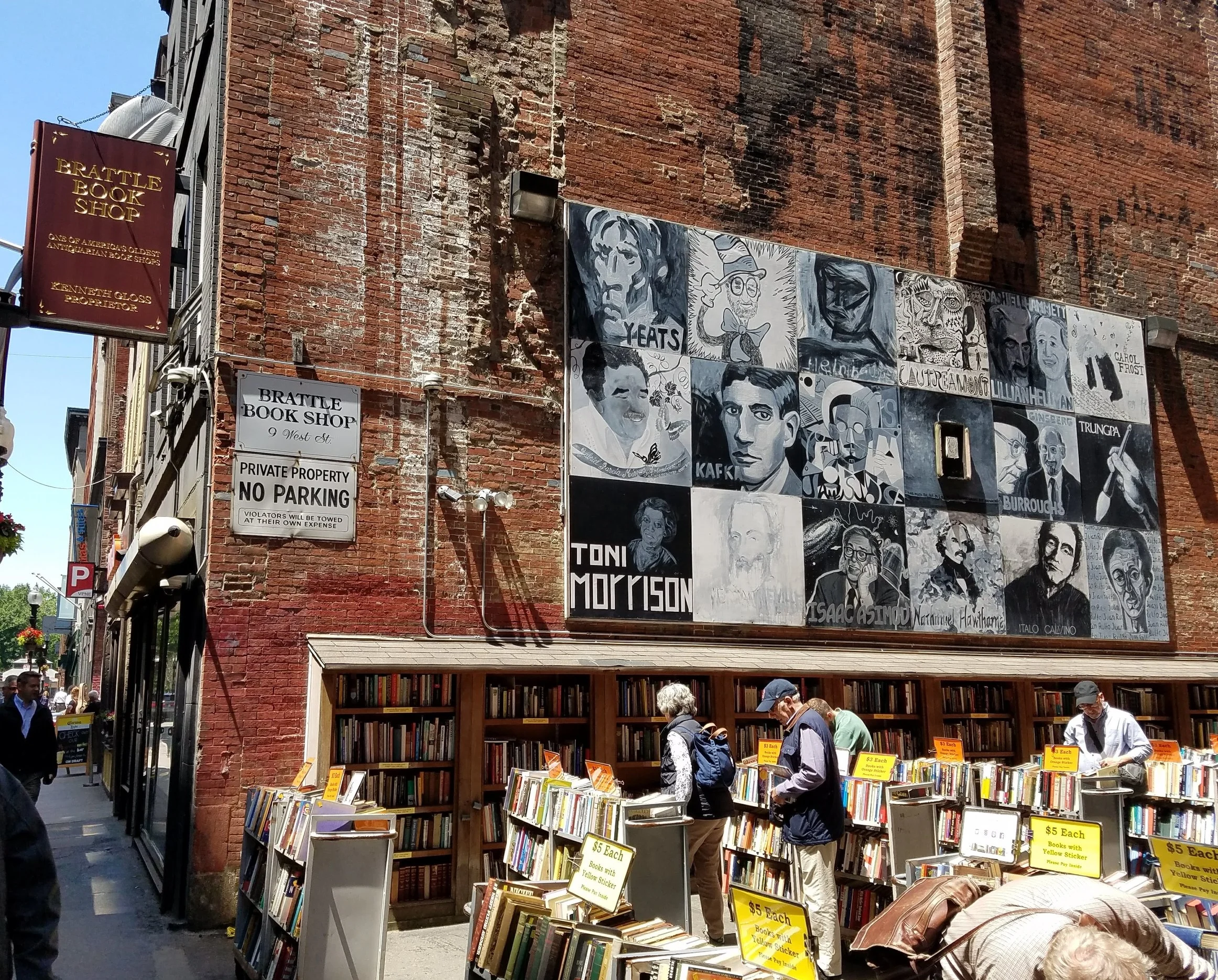 Mural outside Brattle Bookshop in Boston, MA.