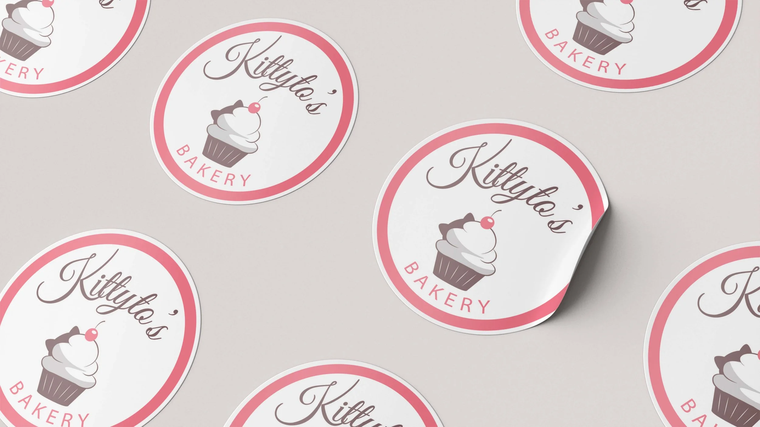 Kittyto's Bakery logo stickers