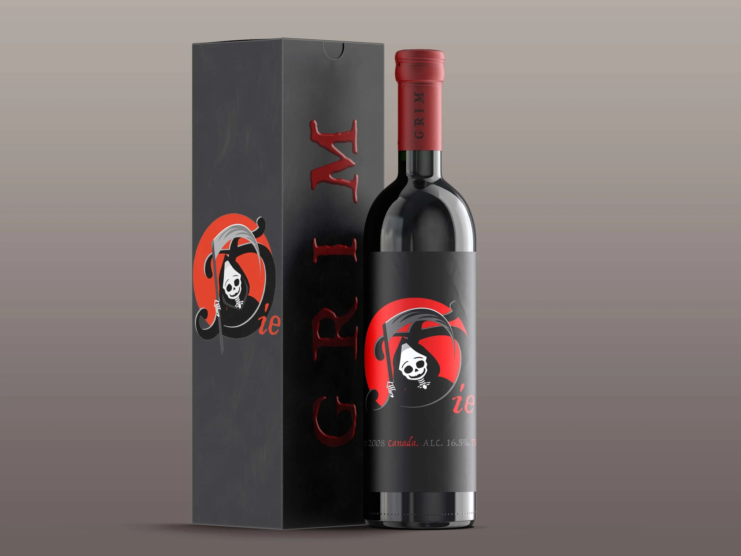 Label Design MockUp for Wine Bottle