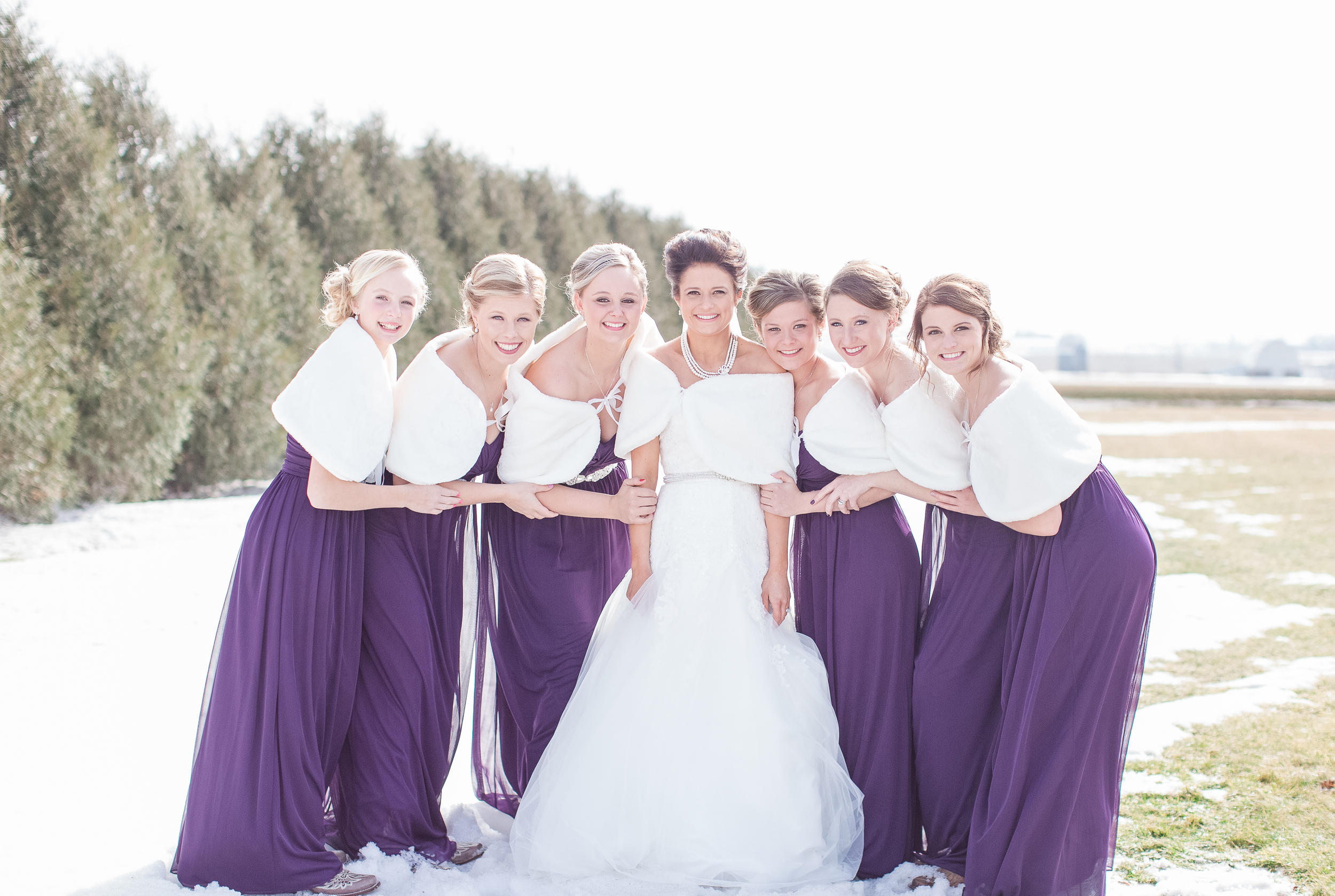 #bridesmaids #purpledress #wedding #winterwedding