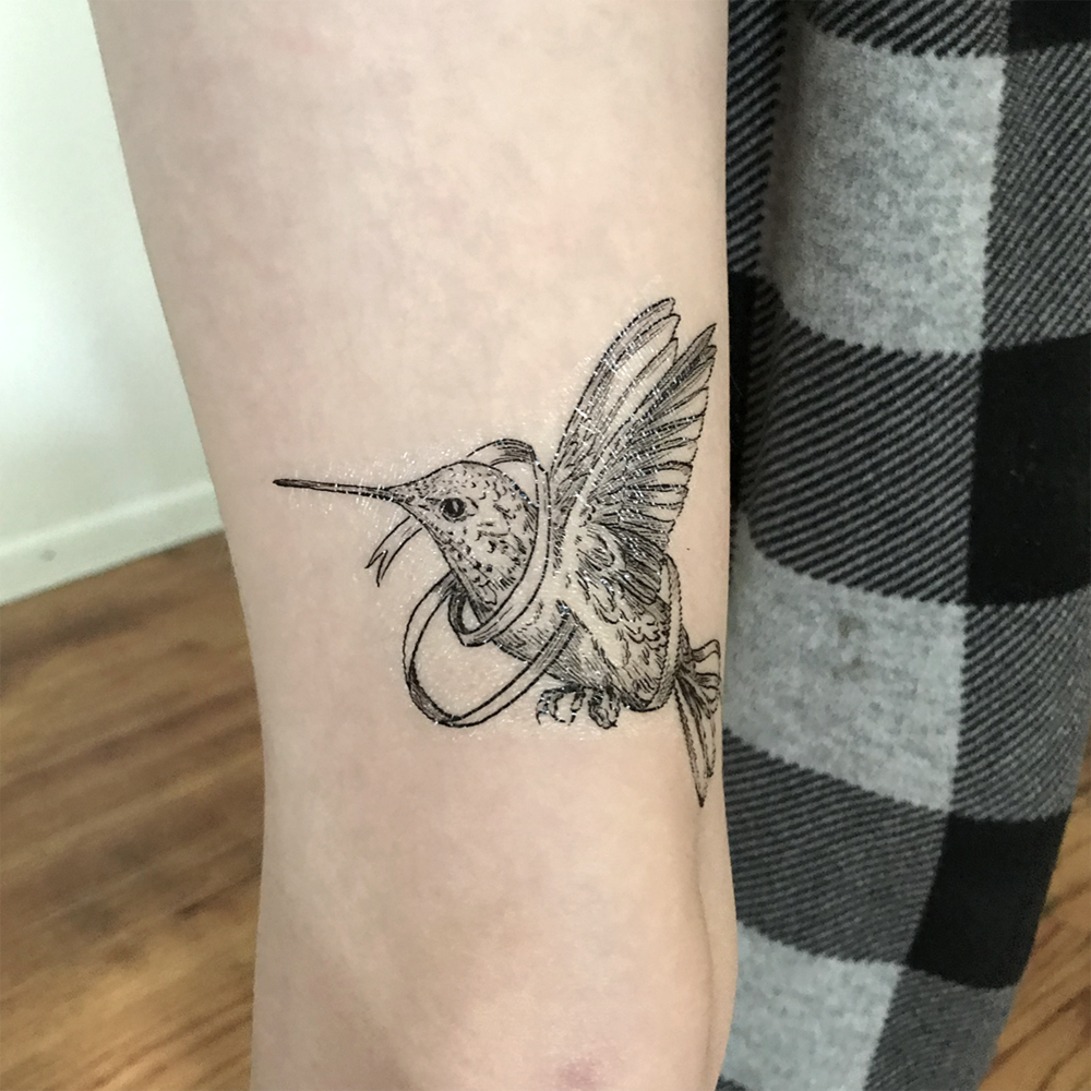 Temporary tattoos - Ribbon Hummer — Alia Bird