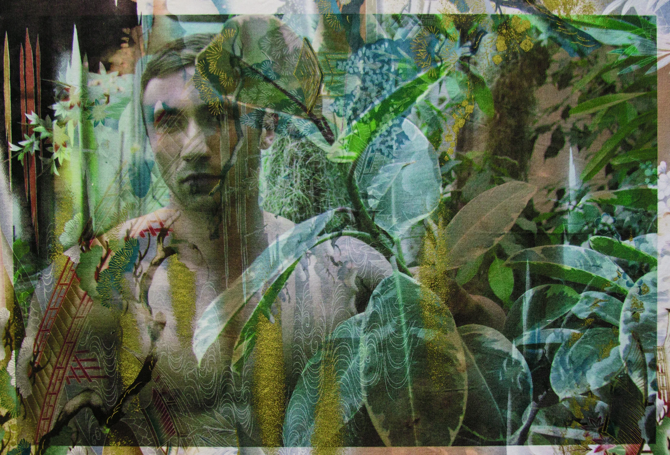 Michel Kowalski in Monet’s greenhouse Giverny (on black bonsai fabric) 2013