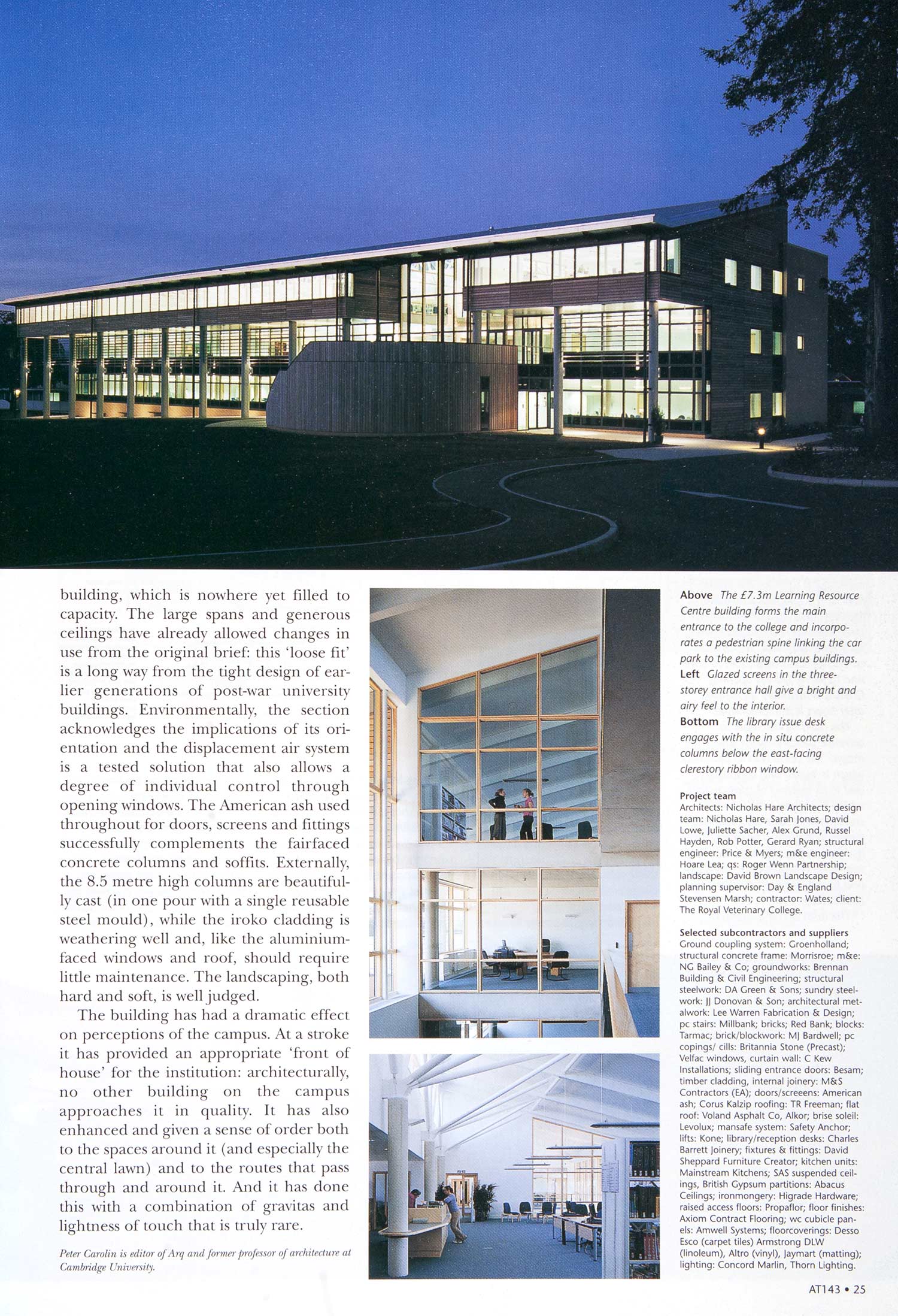 Architecture Today - The Royal Veterinary College