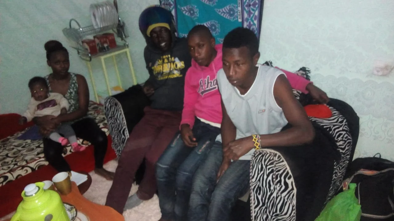 Kelvin with his family after a miraculous reintegration earlier this month
