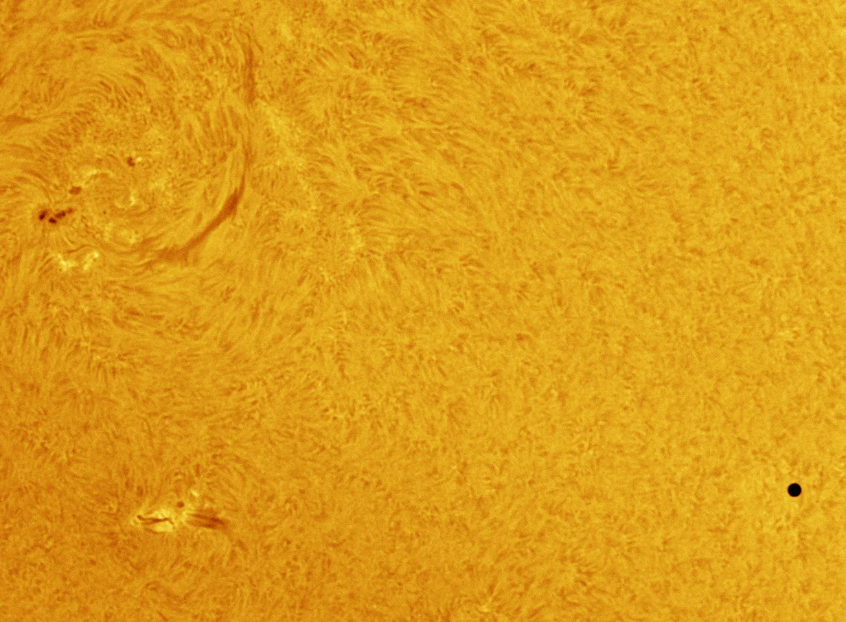 AR2542 & Mercury during Transit 9th May 2016