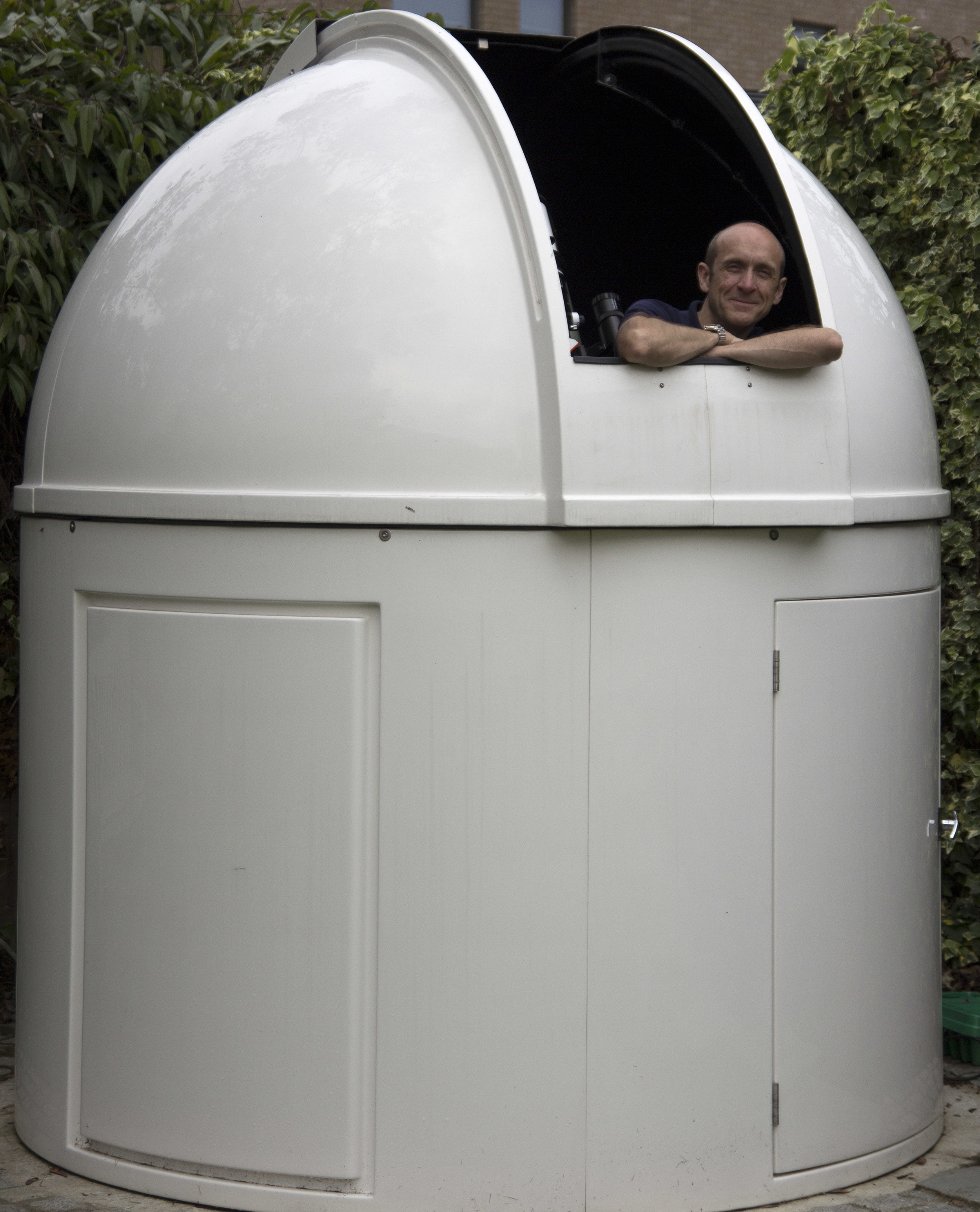 Me in my back garden observatory, Wimbledon June 2016