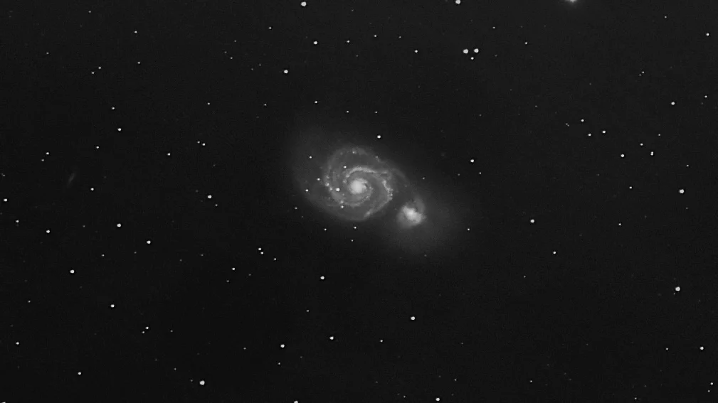M51 The Whirlpool Galaxy - Wide-field Luminance