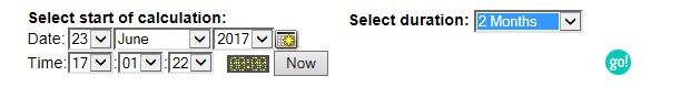 Choosing your calculation period in Calsky