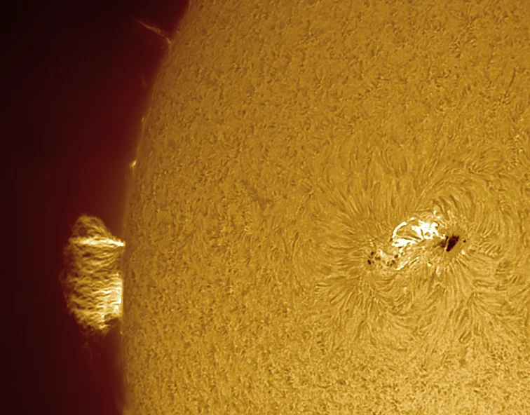 AR2665 & Prominence, 9th July 2017