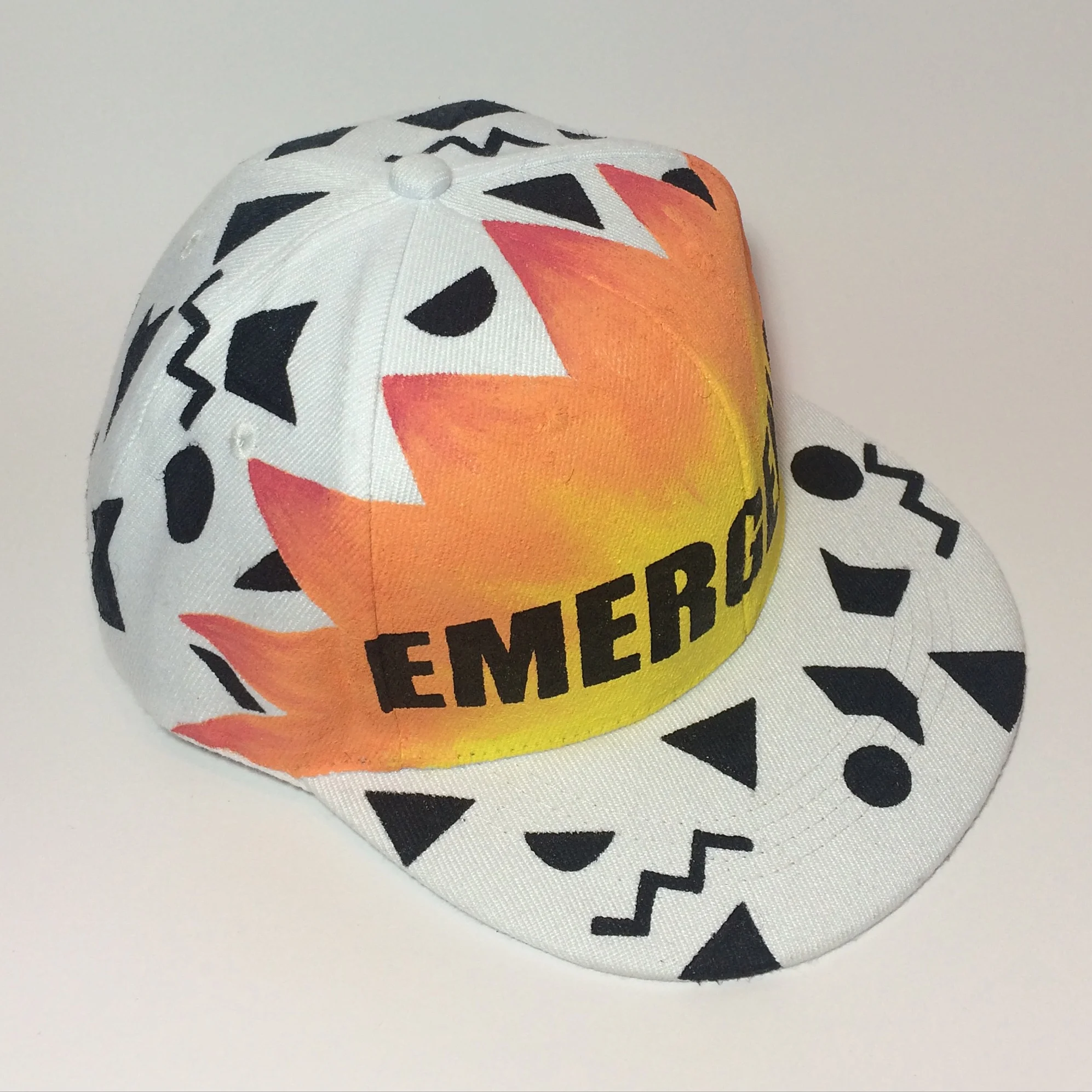  2016  Hand-Painted 'Emergency' Snapback Cap (for sale) 