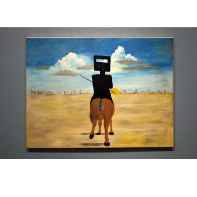 New year, new week, new hope for Australia&rsquo;s bushfires with recent rain. This painting by Sidney Nolan of the iconic &ldquo;Ned Kelly&rdquo; series is on display at the National Gallery of Australia. Prayers for Australia 🙏🏼🐨 #artheals #aust