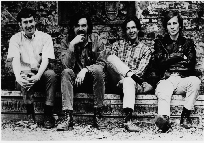 In Shock! Just back from our return from SF during the Summer of Love. The Siegel-Schwall Band (left to right) Russ Chadwick, Jim, Me, Jack Dawson. Behind Mother Blues in Chicago