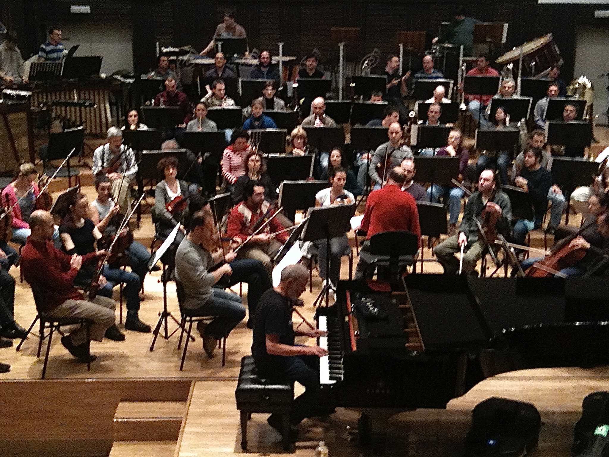 Rehearsal with Maestro Gunzenhauser  Corky and Orchestra