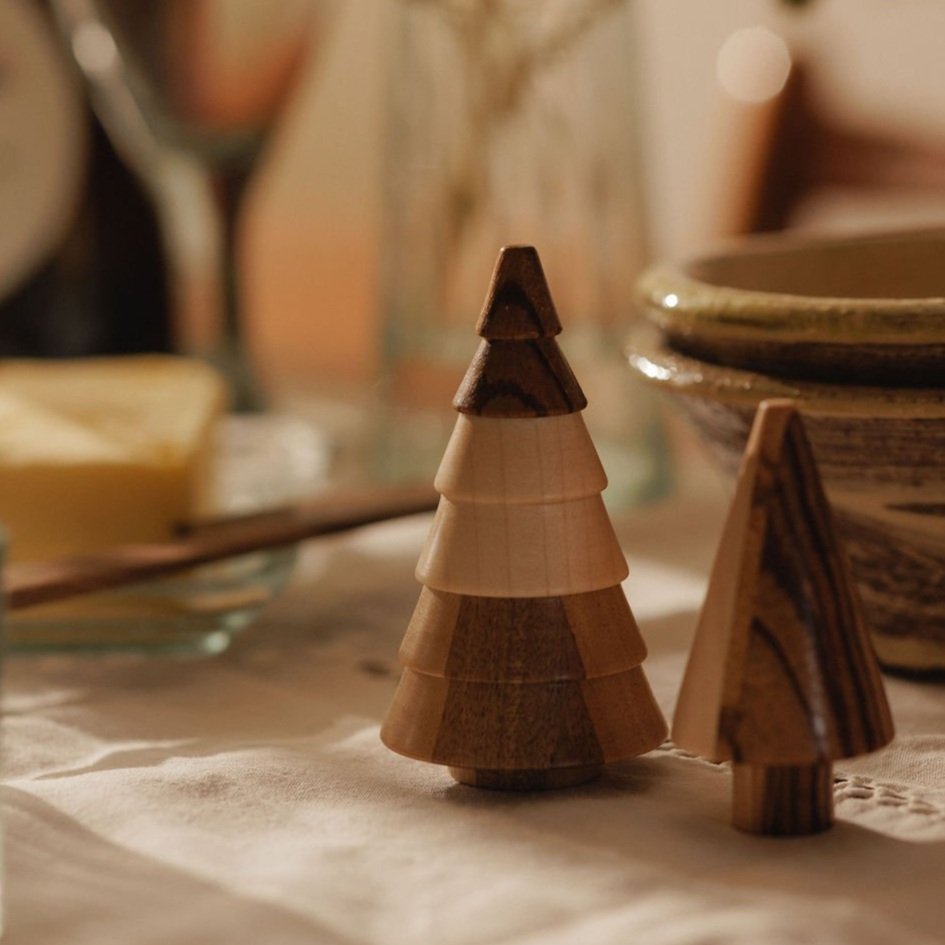 Hand Turned Wooden Tree Ornament