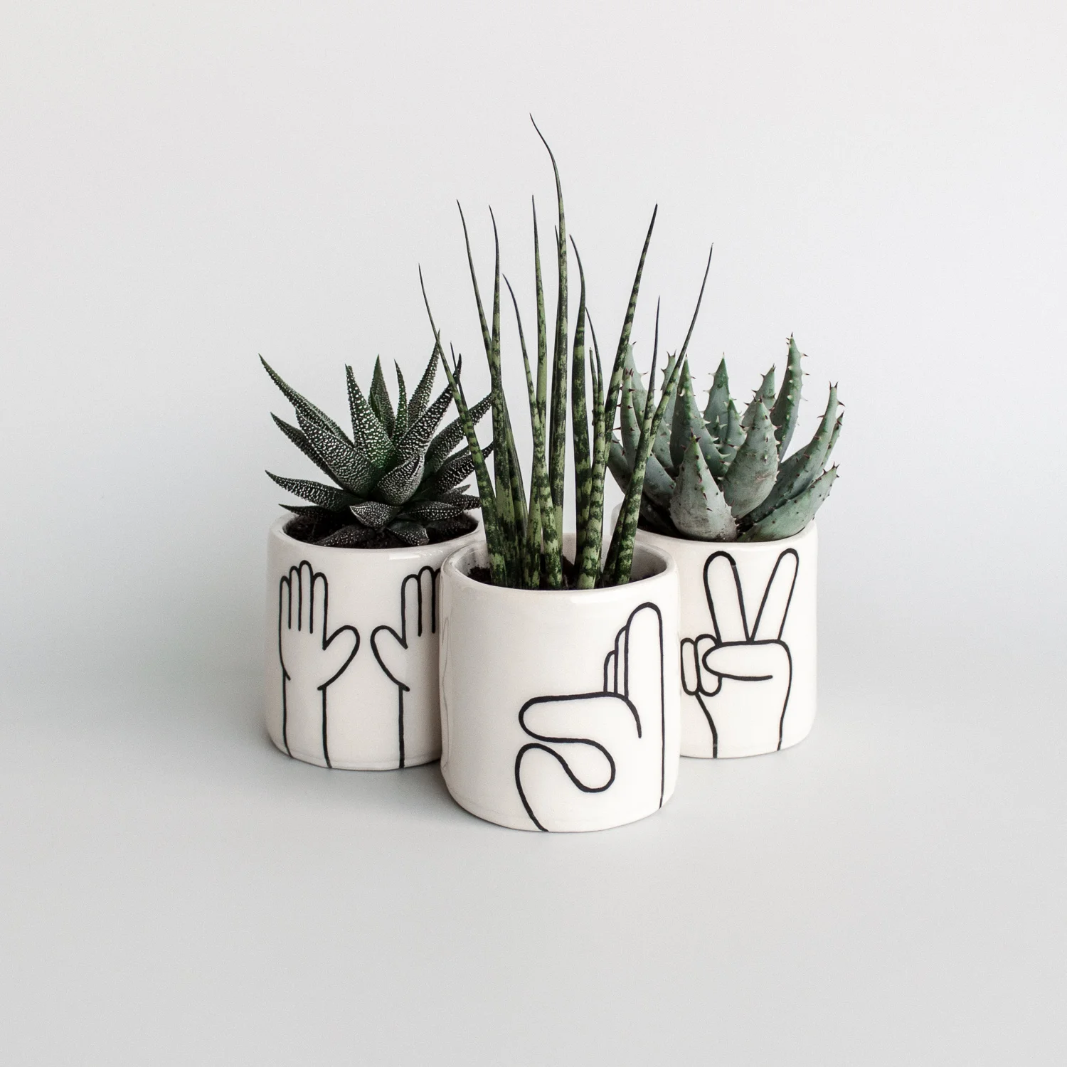 Louise Madzia Ceramic Emoji Pots Planters