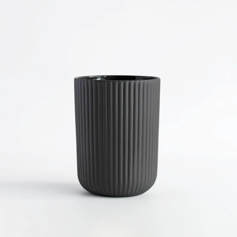 Stoneware Coffee Cup Dark Grey