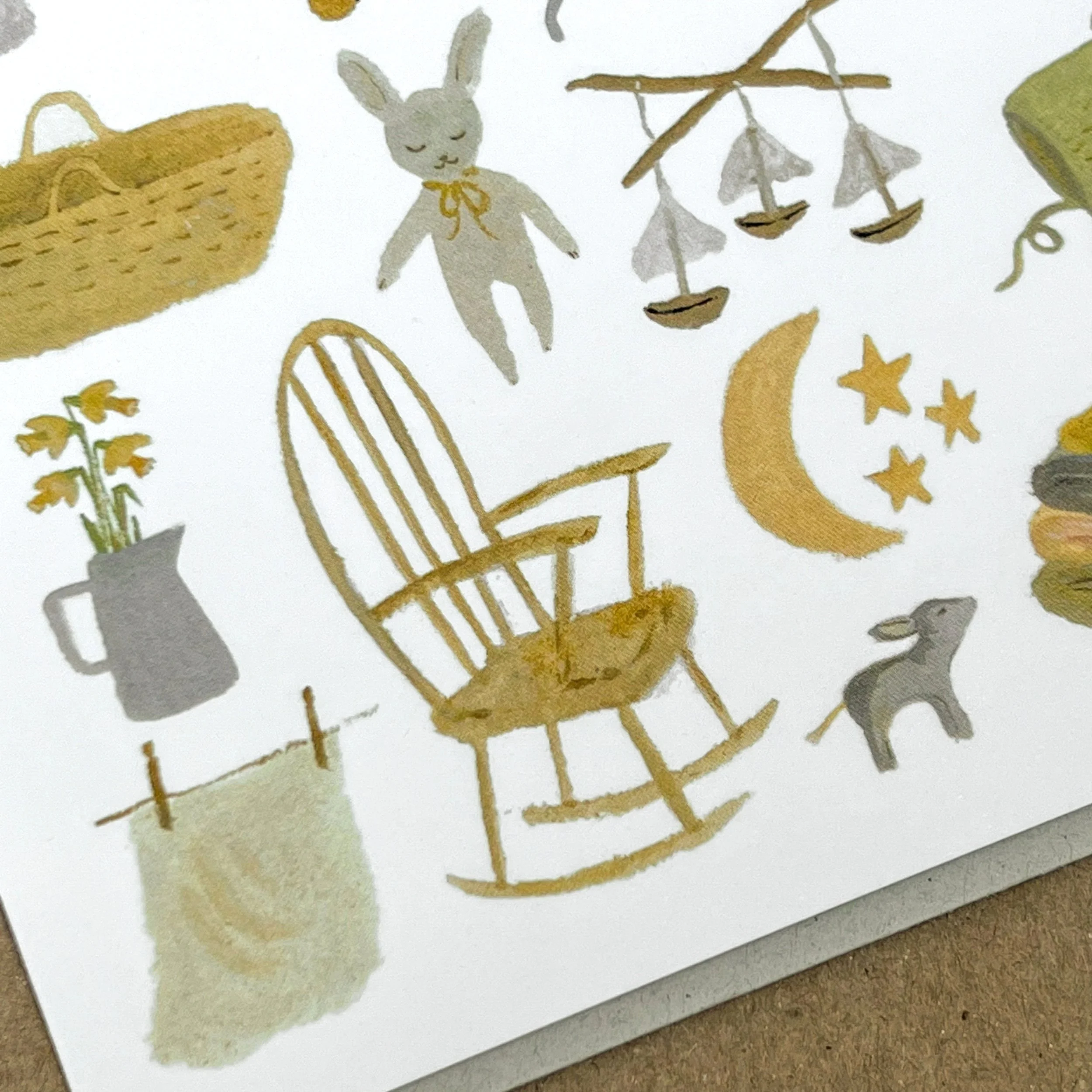 New Baby Illustrated Card