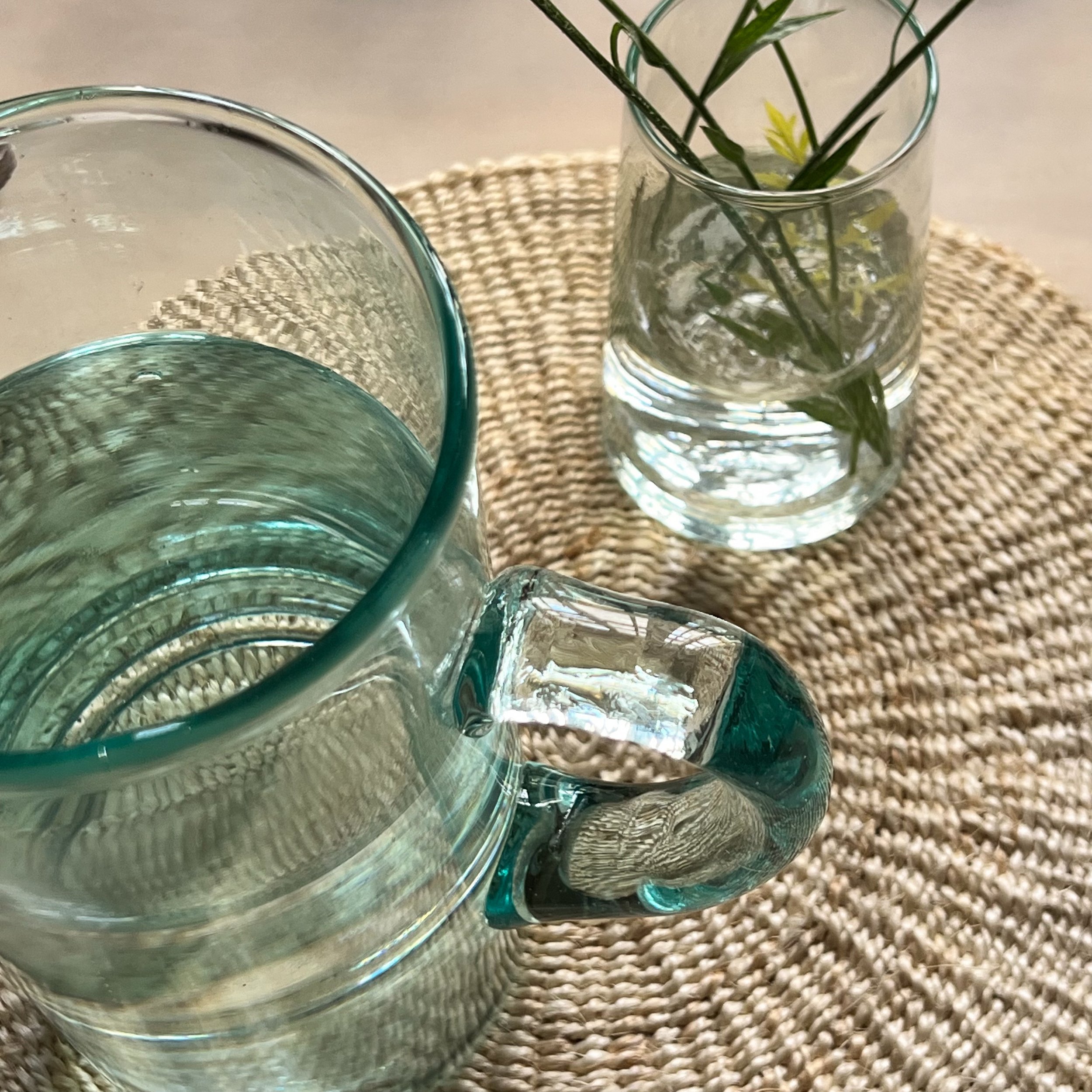 Recycled Glass Large Table Jug