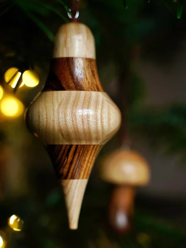 Hand Turned Wooden Baubles