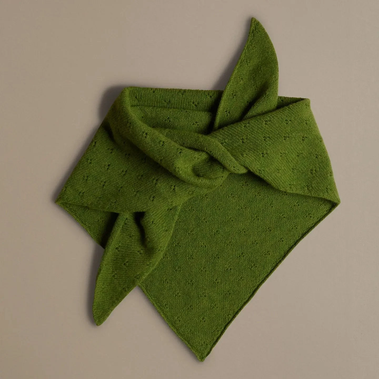 Rove Triangle Lambswool Scarf Matcha Green