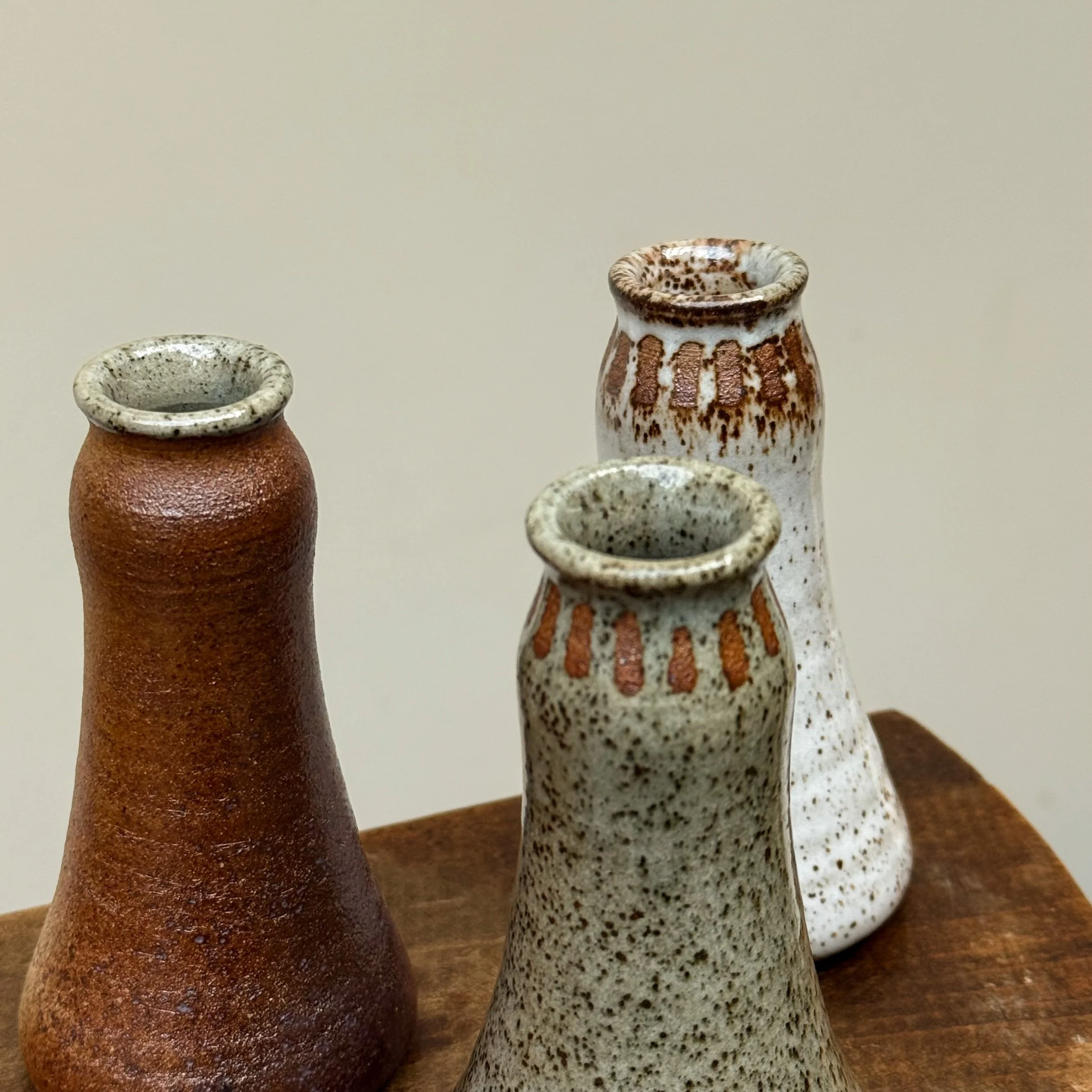 Wood-Fired Ceramic Bud Vases