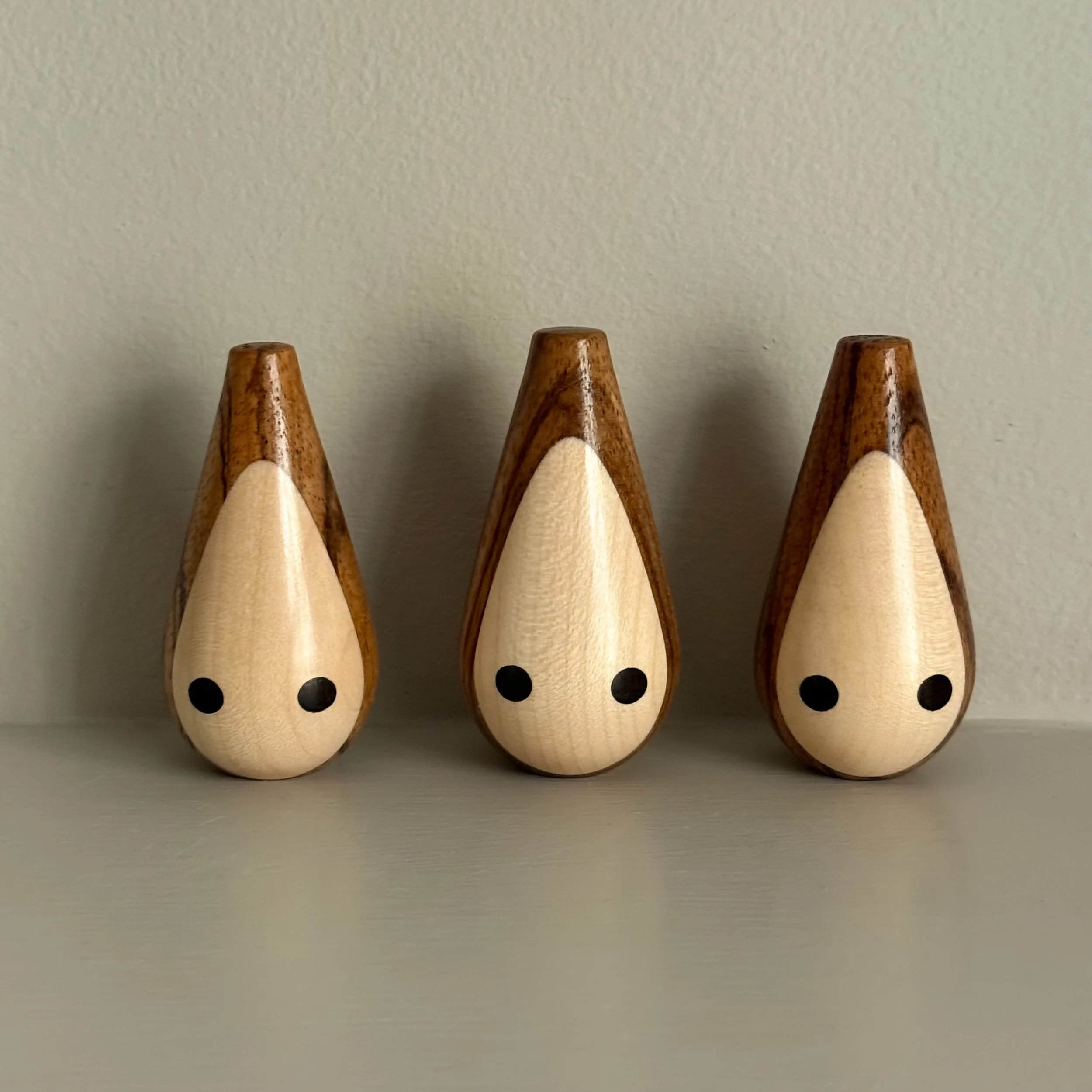 Handmade Wooden Droplet Toy Ornament
