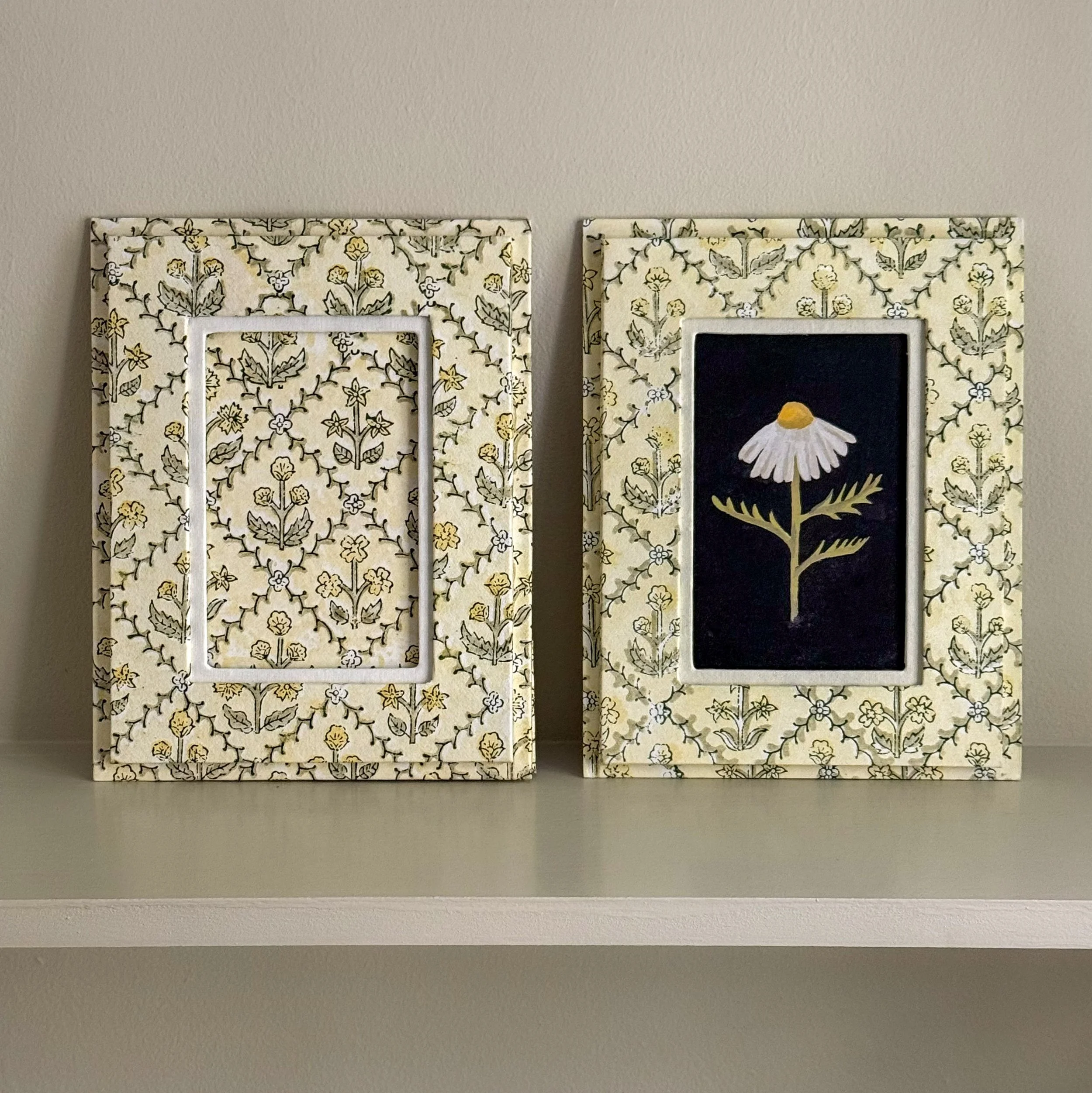 Block Printed Patterned Photo Frame