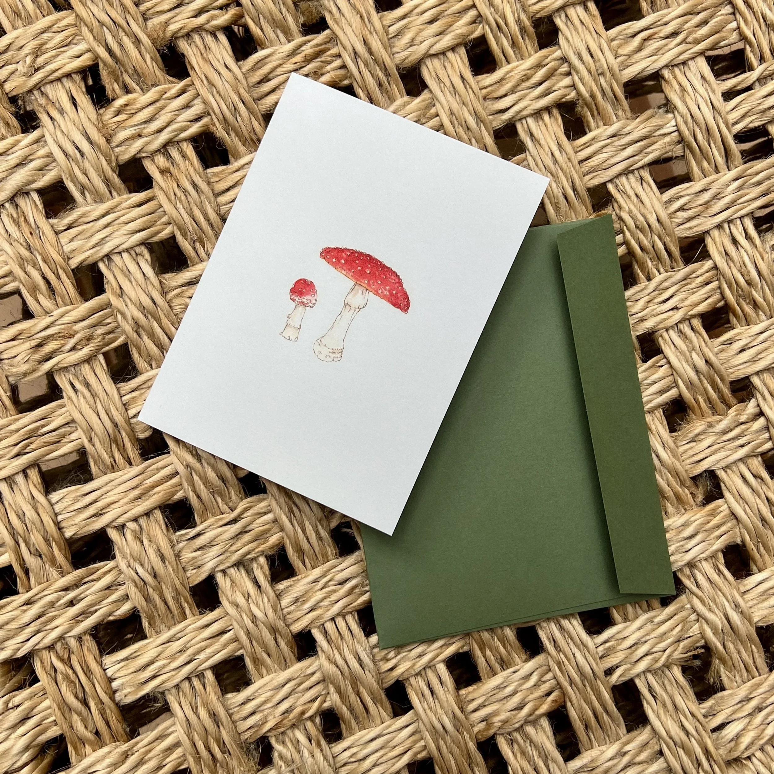 Illustrated Toadstools Card